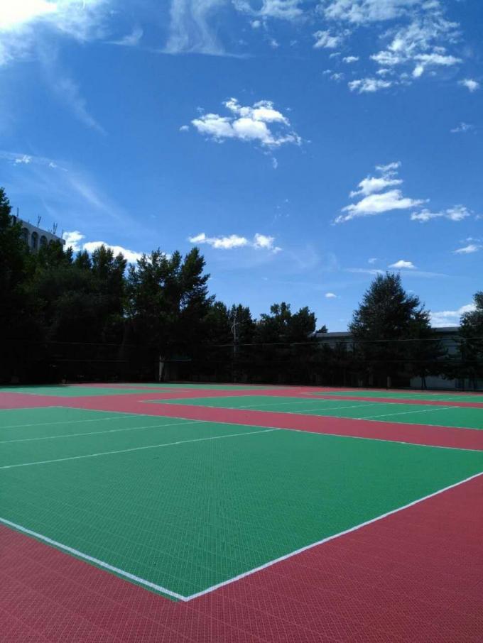 Υπαίθριο δάπεδο καλαθοσφαίρισης μη αψίδων μη επιπλεόντων σωμάτων, πράσινο μορφωματικό δάπεδο καλαθοσφαίρισης