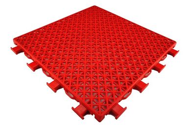 Red Color Multipurpose Temporary Sports Flooring Touching Soft PP Professional Protection