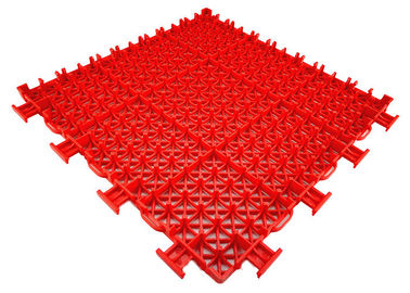 Red Color Multipurpose Temporary Sports Flooring Touching Soft PP Professional Protection