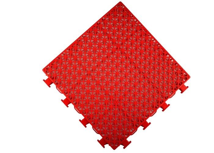 Red Color Multipurpose Temporary Sports Flooring Touching Soft PP Professional Protection